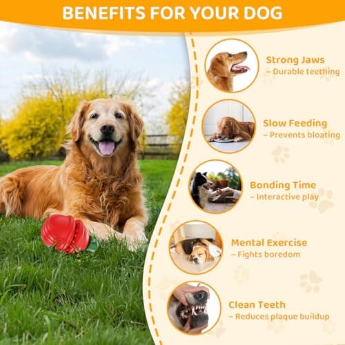 COSOWO Dog Chew Toys for Aggressive Chewers, Bully Stick Holder, Non-Toxic Durable Dog Puzzle Toy, Teething & Interactive Venus Flytrap Design, Gift for Dogs, Red - Thumbnail 6