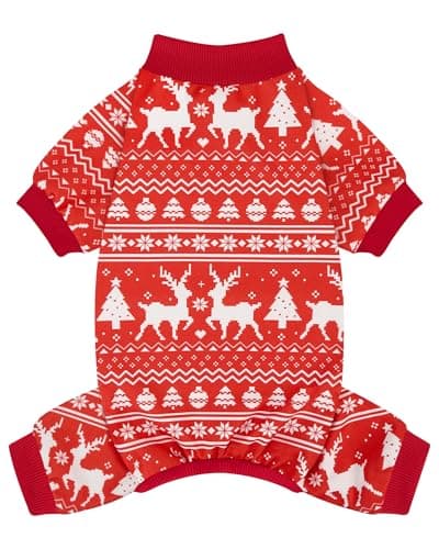 XPUDAC Christmas Matching Dog and Owner Pajamas Set Christmas Dog Pajamas Puppy Outfits for Small Medium Dogs Pet Clothes Pjs Doggie Bodysuit Cat Apparel, 2XL - Image 1