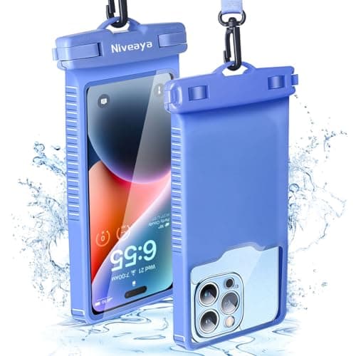 Niveaya IPX8 Waterproof Phone Pouch Case Compatible for iPhone 17 16 15 14 13 12 Pro Max Up to 7", Cruise Ship Essentials Must Haves Dry Bag for Vacation Beach Travel Kayak Accessories