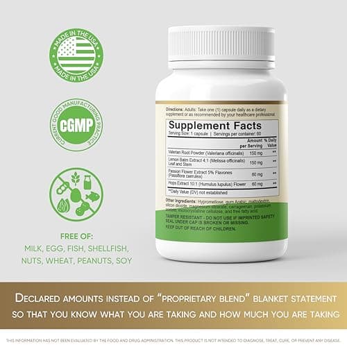 MigReLax - Doctor Formulated Migraine Relief Supplements - Sleep & Relaxation Support with Valerian, Lemon Balm, Passion Flower, Hops - Migraine Supplement for Women & Men - Migraine Headache Support - Thumbnail 6