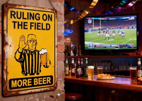 Funny Football Gifts for Men – Vintage Sports College Football Decor 8x12 Vintage Man CaveDecor Tin Sign Bar decor, Party Wall Decoration for Guys Home Bar, Unique Sports Present Idea 02 - Thumbnail 6