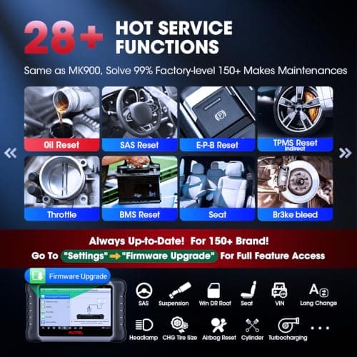 Autel Scanner MaxiCOM MK808S, 2026 OBD2 Scan Tool as MaxiCheck MX808S MX900 MK900BT MK808BT Pro, 3000+ Active Test, 28+ Service for 200+ Brands, OE All System Diagnostics, FCA & SGW, 10X Faster OS 11 - Thumbnail 4