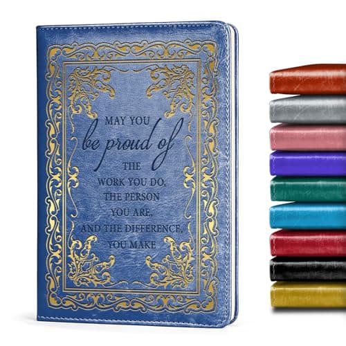 LBWCER Thank You gift May you be proud of the work you do, for Volunteer Staff Coach Nurse Teacher Social Worker Notebook Gift Travel Journal (May blue) - Image 1