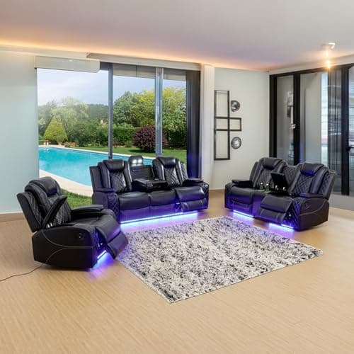 Ritz Power Recliner Living Room Set with LED for Living Room, Dormitory, Guest House, Playroom, Airbnb,Apartment - Image 1