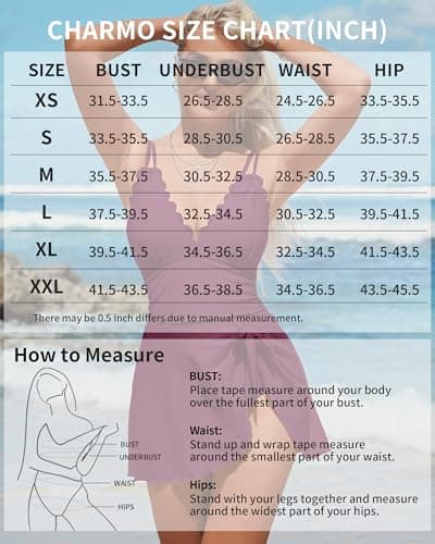 Charmo One Piece Swimdress Swimsuit for Women Tummy Control Swimdress Skirt Bathing Suit Scalloped Swimwear Blue Gray M - Thumbnail 6