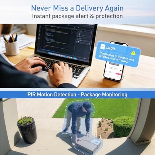 Smart Video Door Lock with 2K Doorbell Camera, Fingerprint & Keypad Keyless Entry, WiFi Deadbolt with PIR Motion Detection & Real-Time Package Alerts, App & Voice Control (Alexa & Google) - Thumbnail 4