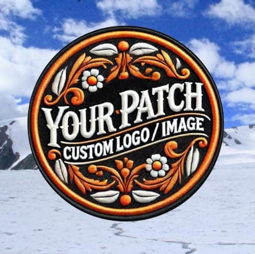 Custom Embroidered Patches,Personalized Logo Patch,Custom Decorative Patches Iron on Sew on Hook Loop Patches for Jacket Hat Back Pack Denim Uniform T-Shirt Hoodies - Image 1