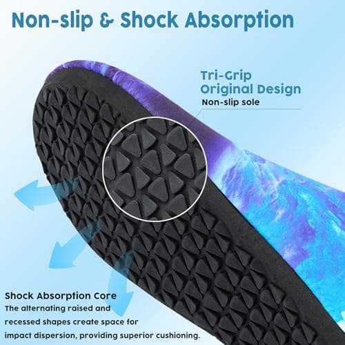Unisex Water Shoes Quick-Drying Beach Aqua Shoes for Women Men Blue Nebula 9-10 W/ 8-9 M US - Thumbnail 5