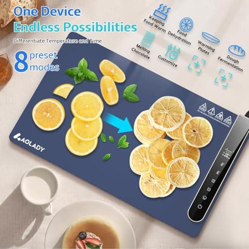 Warming Mat for Food, House Warming Gifts New Home, Birthday Gifts for Mom Dad Women Men, 15"x23.6" Chafing Dishes for Buffet with APP Controller, Multiple Temperature and Timer Levels, Blue - Thumbnail 6