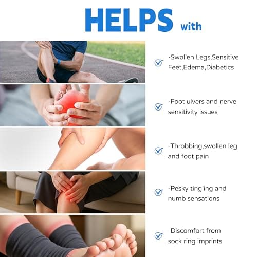 Forcool 6 Pairs Diabetic Men Women Non Binding Loose Top Seamless Toe Wide Ankle Low Cut Cotton Diabetic Edema Diabetes Socks for Summer, Black Grey White, Medium - Thumbnail 5