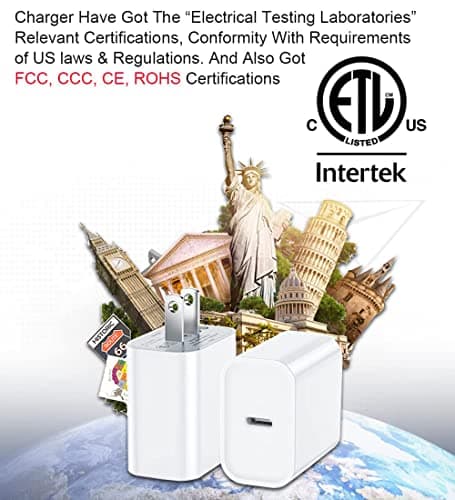 DABUSTAR for iPhone Fast Charger, 33W USB C PD Wall Charger Block Plug with[MFi Certified]6ft Type C to Lightning Cable Quick Charging Data Sync Cord for iPhone14 13 12 11 Pro Max Mini Xs Xr iPad Air - Thumbnail 3