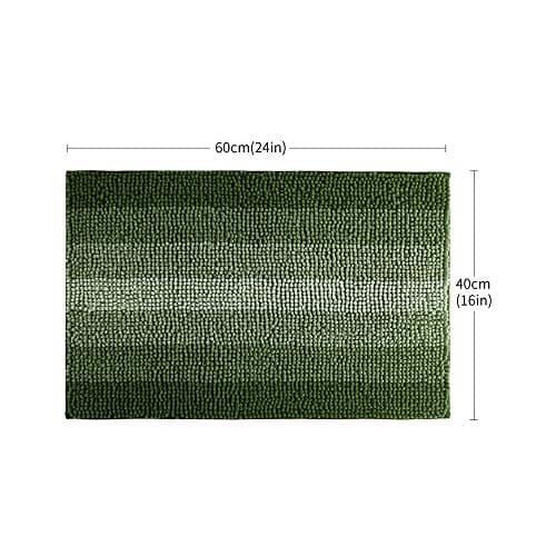 COSY HOMEER 30x20 Inch Bath Rugs Made of 100% Polyester Extra Soft and Non Slip Bathroom Mats Specialized in Machine Washable and Water Absorbent Shower Mat,Green - Thumbnail 2