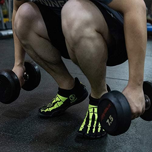 Aaspad Men's Fitness & Cross-Training Toe Sneakers with Five Finger Splited and No-Slip Rubber Sole Shoes (8.5) Multi - Thumbnail 2