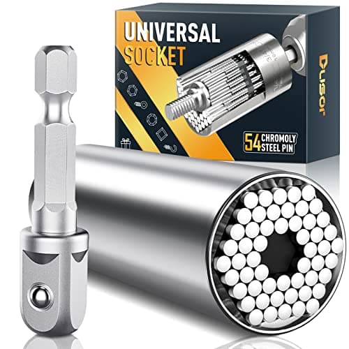 Dusor Gifts for Men Super Universal Socket Tools, Stocking Stuffers for Men, White Elephant Gifts for Adult, Gift for Him Who Have Everything, Gift Under 10 Dollars Socket Set with Power Drill Adapter - Image 1