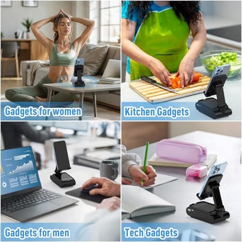 Birthday Gifts for Men Him, Cell Phone Stand with Wireless Bluetooth Speaker and Charging Function 360° Rotable Angle Adjustable, Unique Mens Gifts for Dad Husband Boyfriend, Cool Gadgets for Men - Thumbnail 6