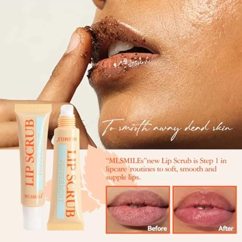 Lip Balm, Scrubs, Plumping Oil 3-in-1 Lips Care Set | Exfoliate, Hydrate & Heal Cracks Effectively Moisturizes Lip Clear Repairs Dry Lips Skincare Gift Kit (PEPPERMINT) - Thumbnail 3