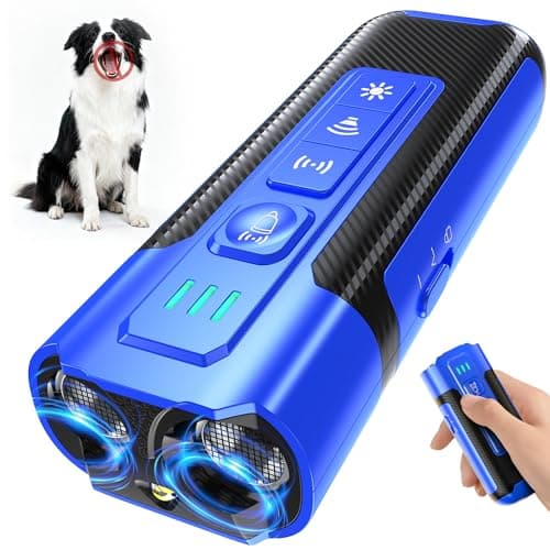 Dog Bark Deterrent Devices-Ultrasonic Anti Barking Device for Dogs with 50ft Range, Rechargeable No Barking Device for Own or Neighbor's Dogs, Portable Safe for Dogs/Humans | Indoor/Outdoor Use-Blue - Image 1