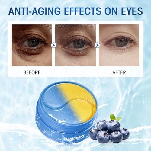 30 Pairs (60pcs) Under Eye Patches, Multi-Moisturizing Under Eye Mask Patches with Blueberry Extract,Cooling Eye Patches for Puffy Eyes and Dark Circles,Overnight Eye Patches for Night Shift Workers - Thumbnail 5