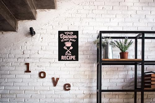 Carastora Funny Kitchen Wall Decor - Vintage Metal Tin Sign for Home Cooking Space, Humorous Plaque for Chef's Kitchen or Cafe, 8x12 Inch - Thumbnail 4