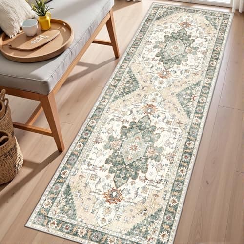 Roseek Rug Runners for Hallways Non Slip 2x6, Kitchen Rugs with Rubber Backing, Washable Vintage, Boho Area Rug for Living Room, Low Pile Distressed Rugs Carpet Runners for Bedroom, Entryway, Laundry - Image 1