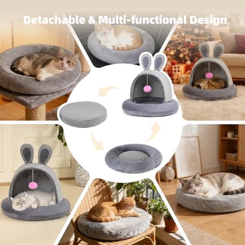 TENECUTE Heated Cat Bed with Heating Pad for Indoor Senior Cats & Small Dogs, Therapeutic Warmth for Joint Relief, Arthritis Support & Stable Body Temperature - Thumbnail 3