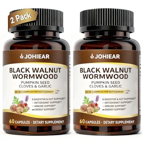 20 in 1 Wormwood Black Walnut Clove Cleanse for Humans Capsules, Natural Gut Detox & Digestive Health, Pumpkin Seed, Berberine, 10:1 Ultra-Concentrated Liposomal Tech 98% Absorption, Vegan 120 CT - Image 1