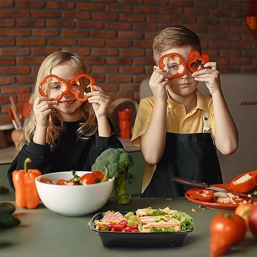 Glotoch 50 Pack (100-Piece) 32 oz 1 Compartment Meal Prep Containers with Lids, Plastic Food Storage Containers for Lunch, Microwave, Freezer, and Dishwasher Safe Take out Containers - Thumbnail 3