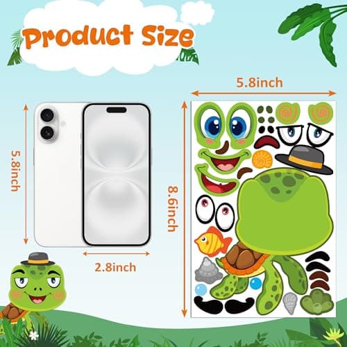 Stickers for Kids - 48 Sheets Make a Face Animal Stickers Crafts Goodie Bags Stuffers Party Favors Activities Gifts for Easter Kids Toddler Grandkids Birthday School Classroom Supplies Age 4-8 - Thumbnail 3