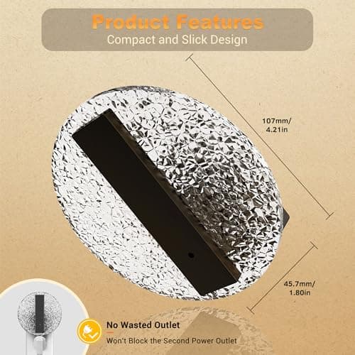 JandCase Night Light, LED Night Lights Plug into Wall, 3000K Warm White Nightlight with Dusk to Dawn Light Sensor, 0-100LM Adjustable Brightness, for Bathroom, Bedroom, Hallway, Stairs, 2 Pack - Thumbnail 6