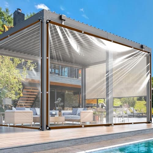 Clear Tarp 6x10 FT Waterproof Heavy Duty Vinyl Cover with Grommets for Patio Enclosure Plants Chicken Coop & Porch Winter Protection - Image 1