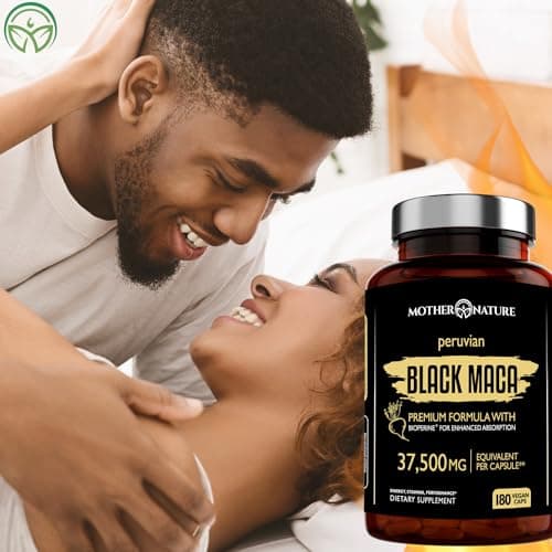Black Maca Root 50:1 Extract 37,500mg – 180 Capsules Organic Peruvian Maca Peruana Supplement for Men | High Potency Energy, Mood & Performance Support | Vegan, Non-GMO - Thumbnail 3