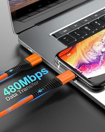 COOLSELL Short USB A to USB C Cable 1ft, Soft Silicone 60W Fast Charging Cord Type-C Compatible with iPhone 17/16/15 Samsung Galaxy S23 S22 Google Pixel, iPad for Power Bank/Car/Office/Travel - Thumbnail 4