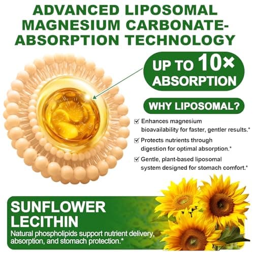 Liposomal Magnesium Complex Gummies for Teens & Adults | Ashwagandha, L-Theanine, Lemon Balm & Vitamin D3,B12 |Nerve, Relax & Muscle & Zzz Support | Melatonin-Free, Sugar-Free Pineapple Flavor 60Cts - Thumbnail 6