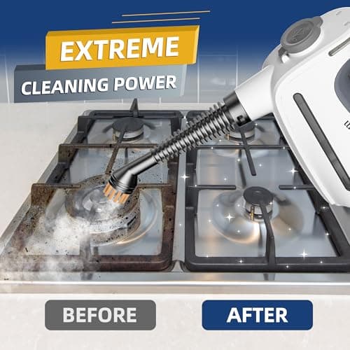 Spurgehom 1350W Handheld Steam Cleaner with 15-Pc Accessories(including mop) & 550ML Tank – 3Bar Dirty-Free Steamer for Floors, Cars, Upholstery, and Multi-Surface Home Cleaning - Thumbnail 6