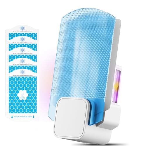 Fruit Fly Traps for Indoors(1 Device+5 Refills) for Fruit Flies, Gnats, Flying Insects, Moths, Bugs, Fungus, 3-in-1 UV/Blue/Yellow Light Plug-in Gnat Traps, No-Mess Bug Zapper, 7 * 24hrs Pest Control - Image 1