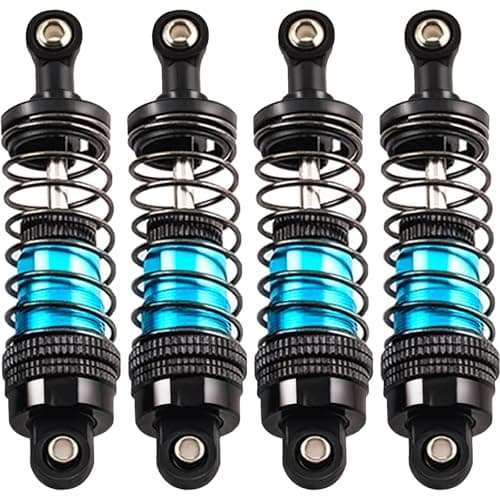 Oil-Fill Shock Absorbers for 1/14 1/16 1/12 RC Cars, 75mm Hydraulic Suspension Kit, DIY Refillable Dampers with Alloy Body, Compatible for MJX, HSP, WLtoys, SCY, FMS, Traxxas (Oil Not Included) - Image 1