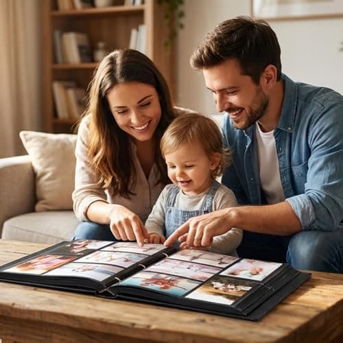 Targonixus Photo Album 4x6 600 Pockets Large Capacity Leather Album with Horizontal and Vertical Layout, Sturdy Dust-Proof Wedding Anniversary Memory Book for Family Travel Records, Black - Thumbnail 6