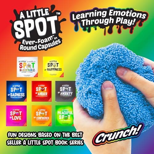 A Little Spot Ever Foam Slime Balls Capsules Pack, 4 Unique Social Emotional Learning Slime Foam Balls for Kids, Sensory Fidget Toys for Toddlers, Ages 3+ - Thumbnail 2