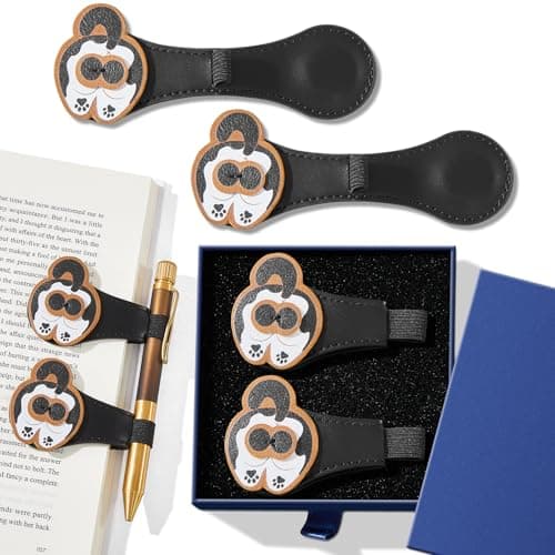 2Pcs Magnetic PU Leather Bookmarks Gift Box, Cute Cat Book Marks for Reading Women, Magnetic Bookmark Set with Double-Sided Magnets, Book Club Gifts for Women, Bookish Gifts - Image 1