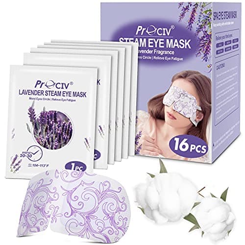 16 Packs Steam Eye Masks for Dry Eyes Self Heated Eye Mask Disposable Sleep Mask Soothing Headache Relief Dry,Hot Warm Compress for Stress Relief Relief Eye Fatigue, Spa Gifts - Image 1