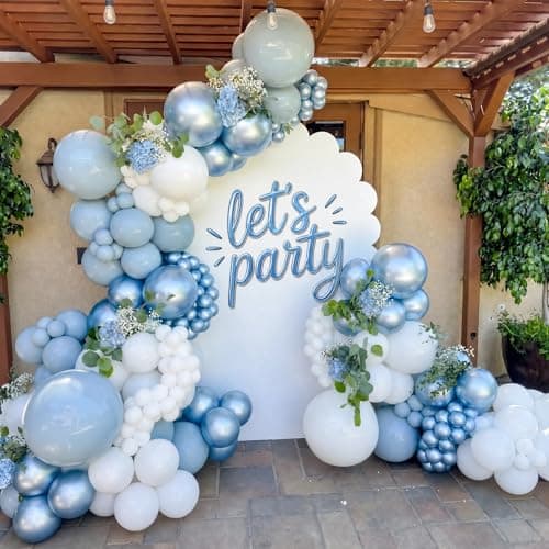 NUTTYBASH Blue and White Balloons for Baby Shower Bridal Shower Decorations - Thumbnail 4