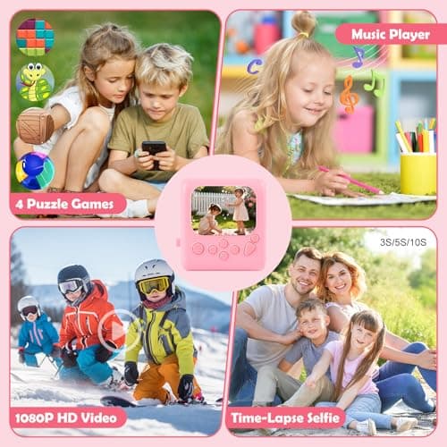 Kids Instant Print Camera,1080P Digital Camera for Kids with 32GB Card, for Grandkids,4 6 7 8 9 10 Year Old Girls Boys Birthday Gifts, Instant Print Toys for Girls 6-8 8-10 - Thumbnail 6