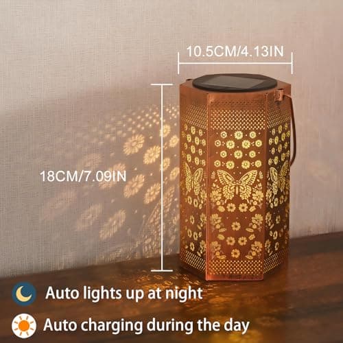 Solar Lights Outdoor Butterfly - Mothers Day Gifts for Mom Grandma - Birthday Day Gifts for Women, Butterflies Solar Lantern Outdoor Waterproof Outdoor Decoration for Outside - Thumbnail 3