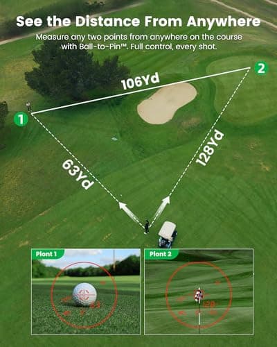 MILESEEY GenePro S1 AI Golf Rangefinder with Smart Slope, 2000 Yards Laser Range Finder 7.5X Magnification, 0.1s Flag Pole Locking Vibration, Magnetic Mount - Thumbnail 6