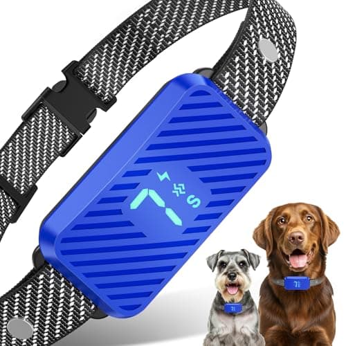 Dog Bark Collar for Large Medium Small Dogs, Effective No-Bark Collar, Smart Barking Collar, Rechargeable Bark Collar with 7 Sensitivity, 3 Modes, Waterproof, SkyBlue
