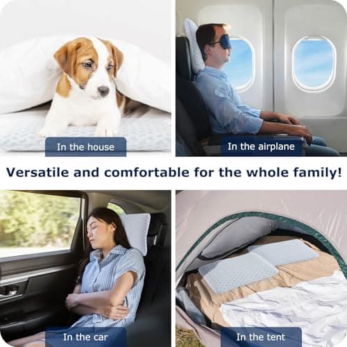 Slybear Ultra Thin Pillows 2-Pack 2.75" Cooling Memory Foam Pillows for Stomach Sleeping, Gel Infused Slim Pillow for All Sleepers,Travel Pillow Bed Pillow with Washable Cover, Standard Size Set of 2 - Thumbnail 5