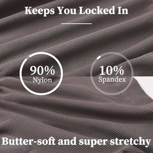 Y25D Maternity Biker Shorts with Pockets 8" Over Belly Seamless Athletic Yoga Workout Running Lounge Shorts - Thumbnail 6