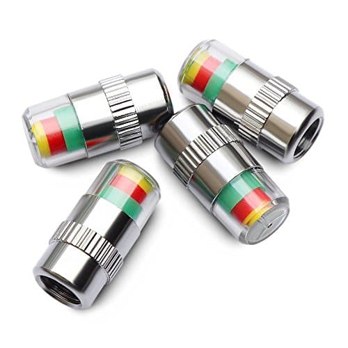 ANKI HAPPIGO 4Pcs 32-to-35 PSI Car Tire Pressure Monitor Valve Stem Caps Sensor Indicator Easy to Read 3 Color Eye Alert - Image 1