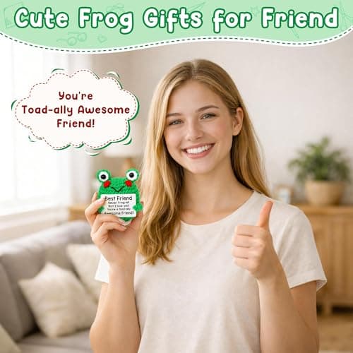 Positive Frog Best Friend Friendship Gifts for Women Men, Back to School - Thumbnail 4
