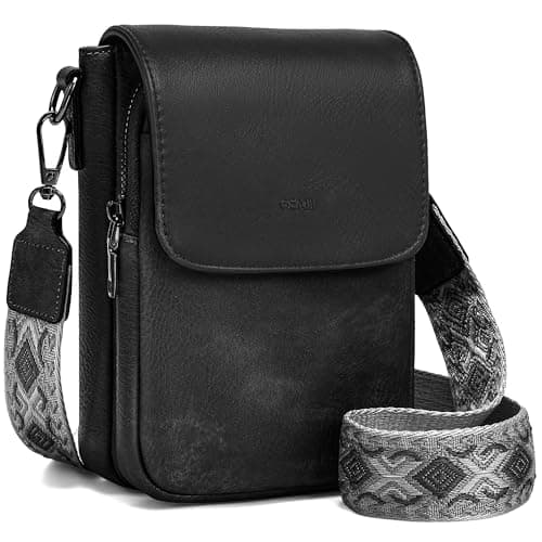 GEMIU Black Crossbody Bags for Women Rfid Crossbody Phone Purse Small Purse With Built in Wallets Black - Image 1